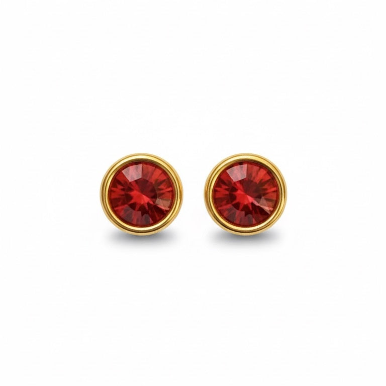 Red Stud Earrings