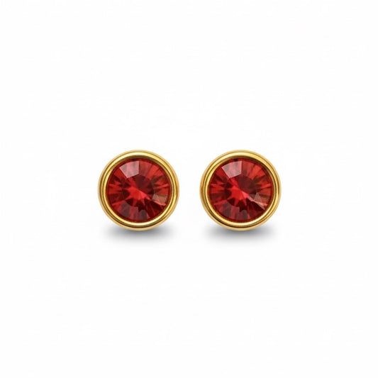 Red Stud Earrings