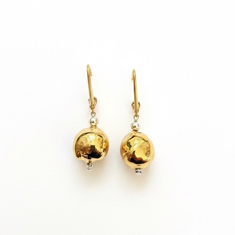 Earrings Golden pearls